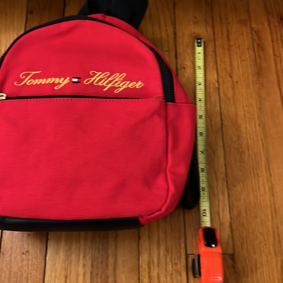 Tommy Hilfiger Mini Backpack - Canvas Type Material- Red/Navy - VGC ❤️ - Picture 4 of 9